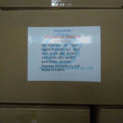 Sorbato de potássio conservante alimentar eficaz com aspartame e número CAS 24634-61-5