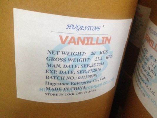 Vanilina de qualidade alimentar C8H8O3 CAS 121-33-5 Método normal de armazenagem