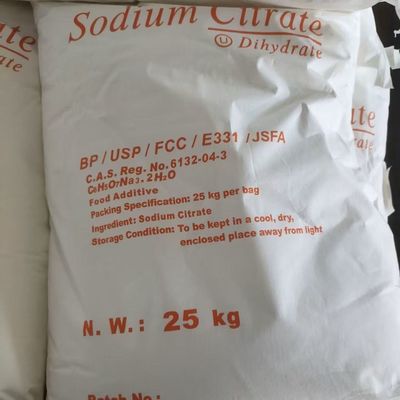 Citrato de sódio de qualidade alimentar Fórmula molecular C6H5Na3O7Na3C6H5O7