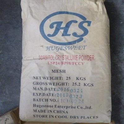 Adoçante de qualidade alimentar Sorbitol C6H14O6 CAS 50-70-4 com e Densidade 1,489 g/cm3