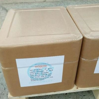 Adoçante sucralose em pó de cor branca a branca