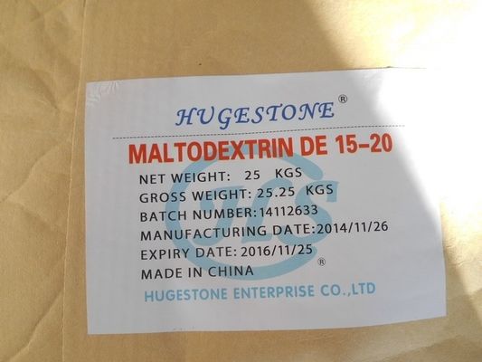 Prazo de validade 12 meses Pó branco de qualidade alimentar Maltodextrina 9050-36-6 C6nH 10n 2 O 5n 1